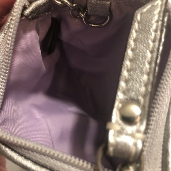 Coach purple silver optic coin pouch key ring - Picture 3 of 7